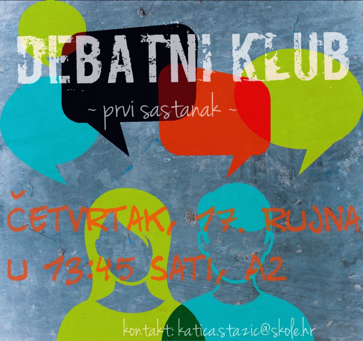 Debatni klub - plakat za prvi sastanak